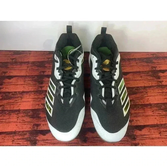 adidas ICON 6 Bounce ECP Metal Baseball Cleats EH2378 Mens Size 11.5 Black White